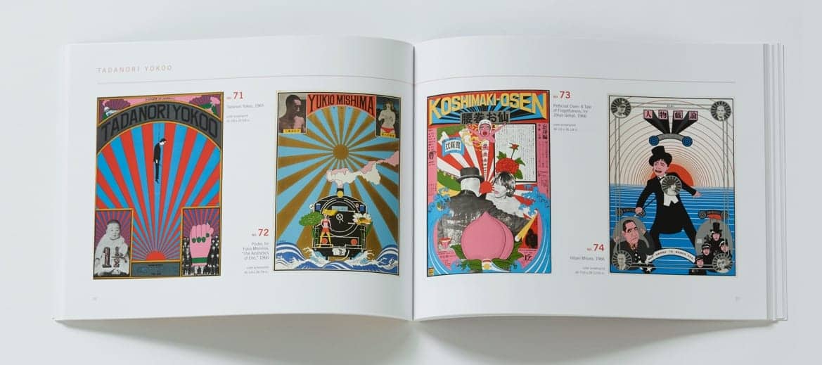 Design book showing Tadanori Yokoo artwork