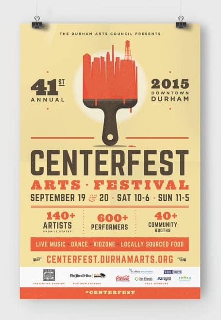 Poster of the 2015 CenterFest Arts Festival