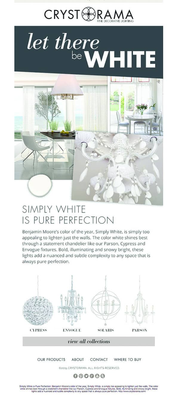 White light products from the Crystorama website
