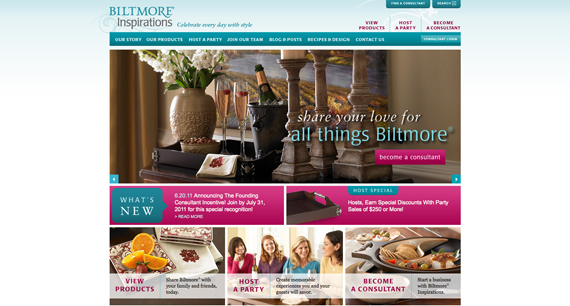 front page of biltmore website