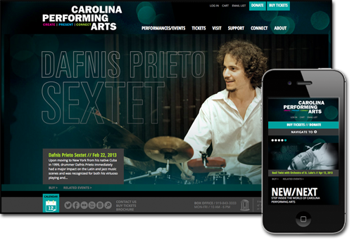 new carolina performing arts website