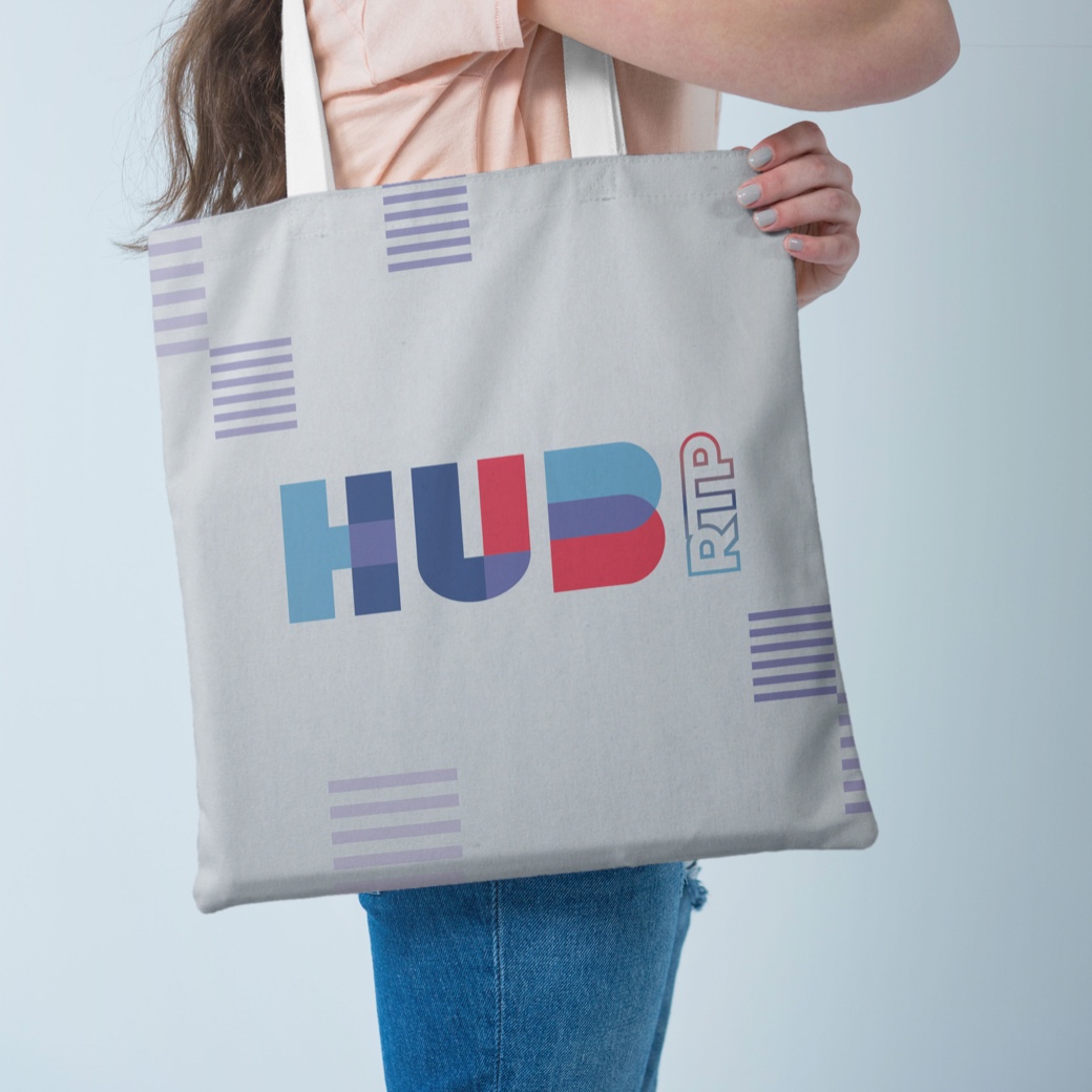 HUB RTP branded tote bag