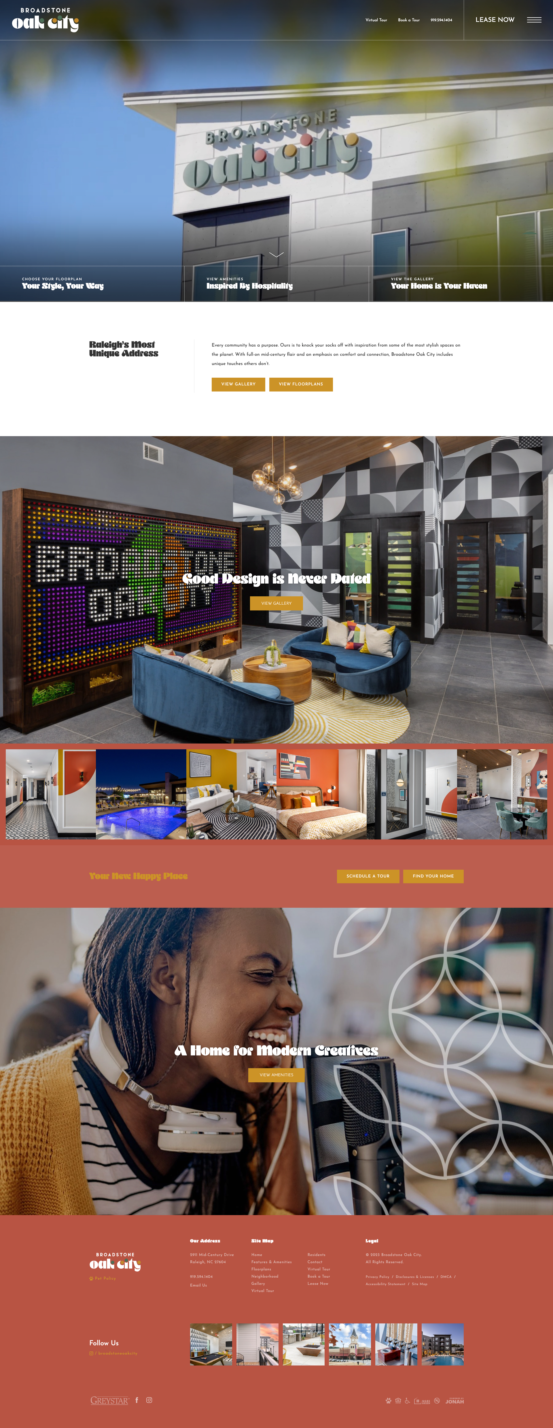 Screen grab of Broadstone web page
