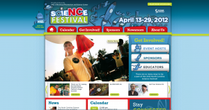 NC Science Festival Website by Rivers Agency