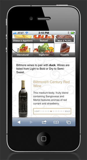 Duck Pairing — Biltmore Wine mobile site