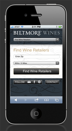 Fine Wine Retailers — Biltmore Wine mobile site