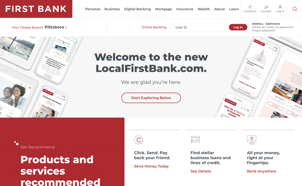 First Bank New Website