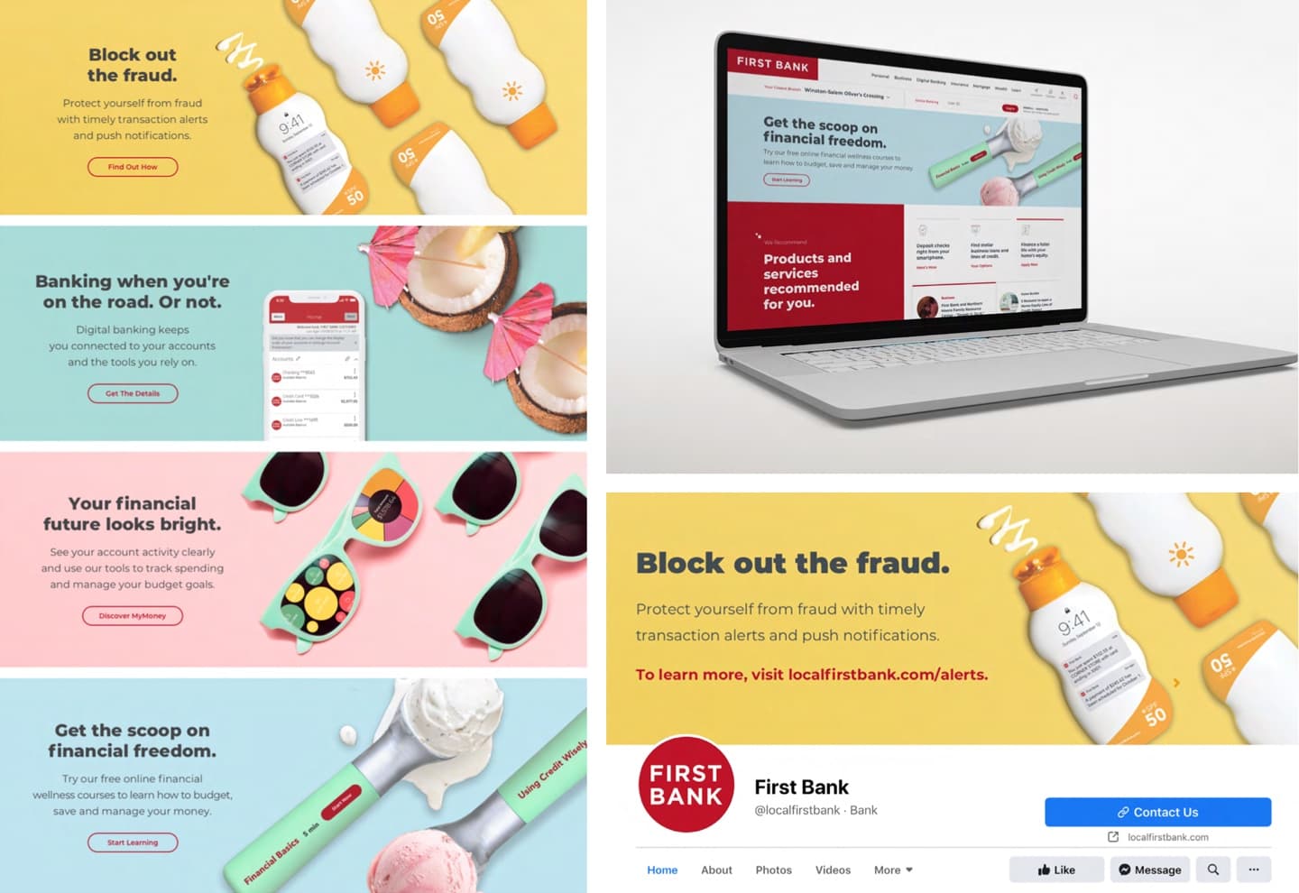 First Bank Ads on website