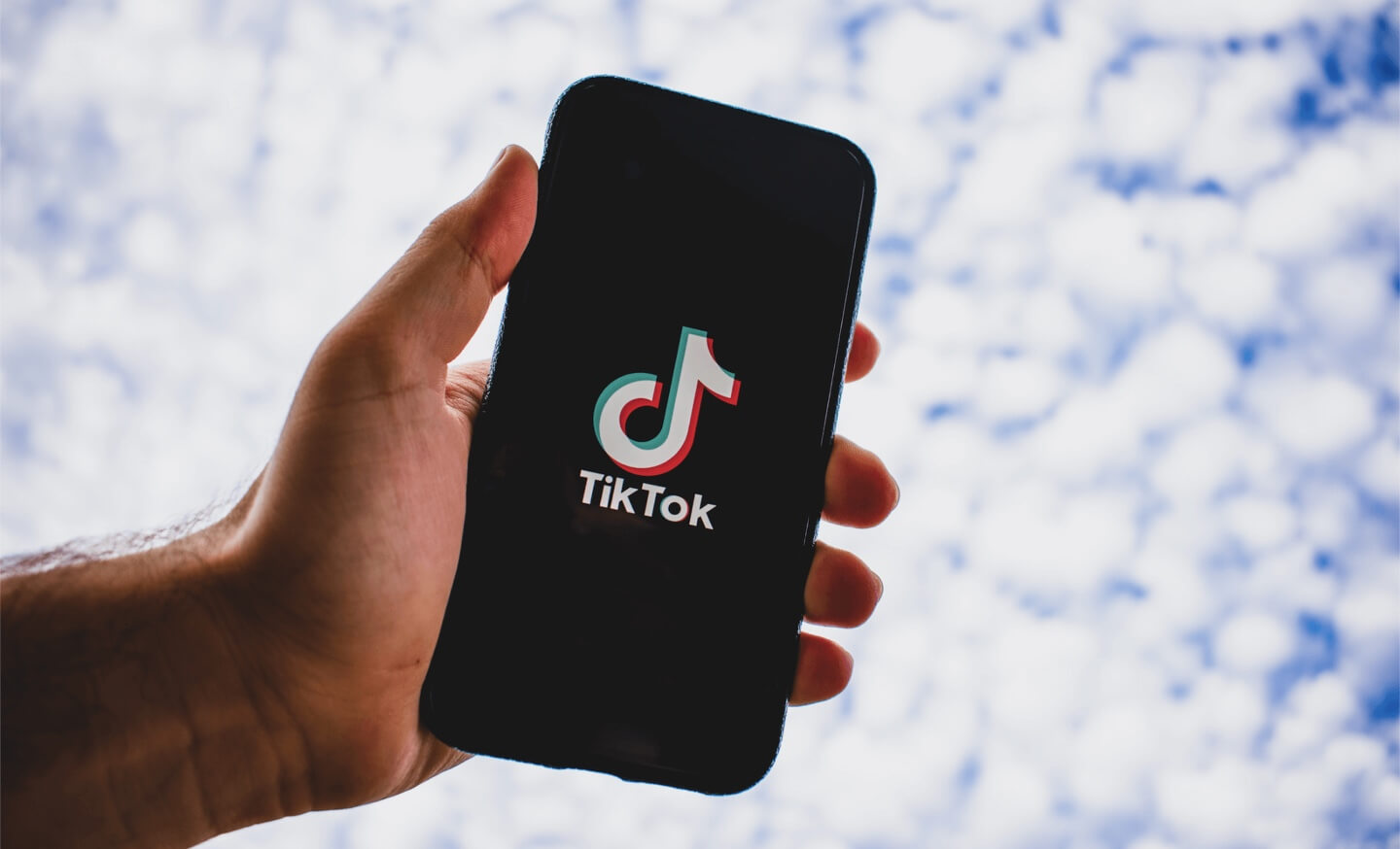 TikTok logo on mobile device