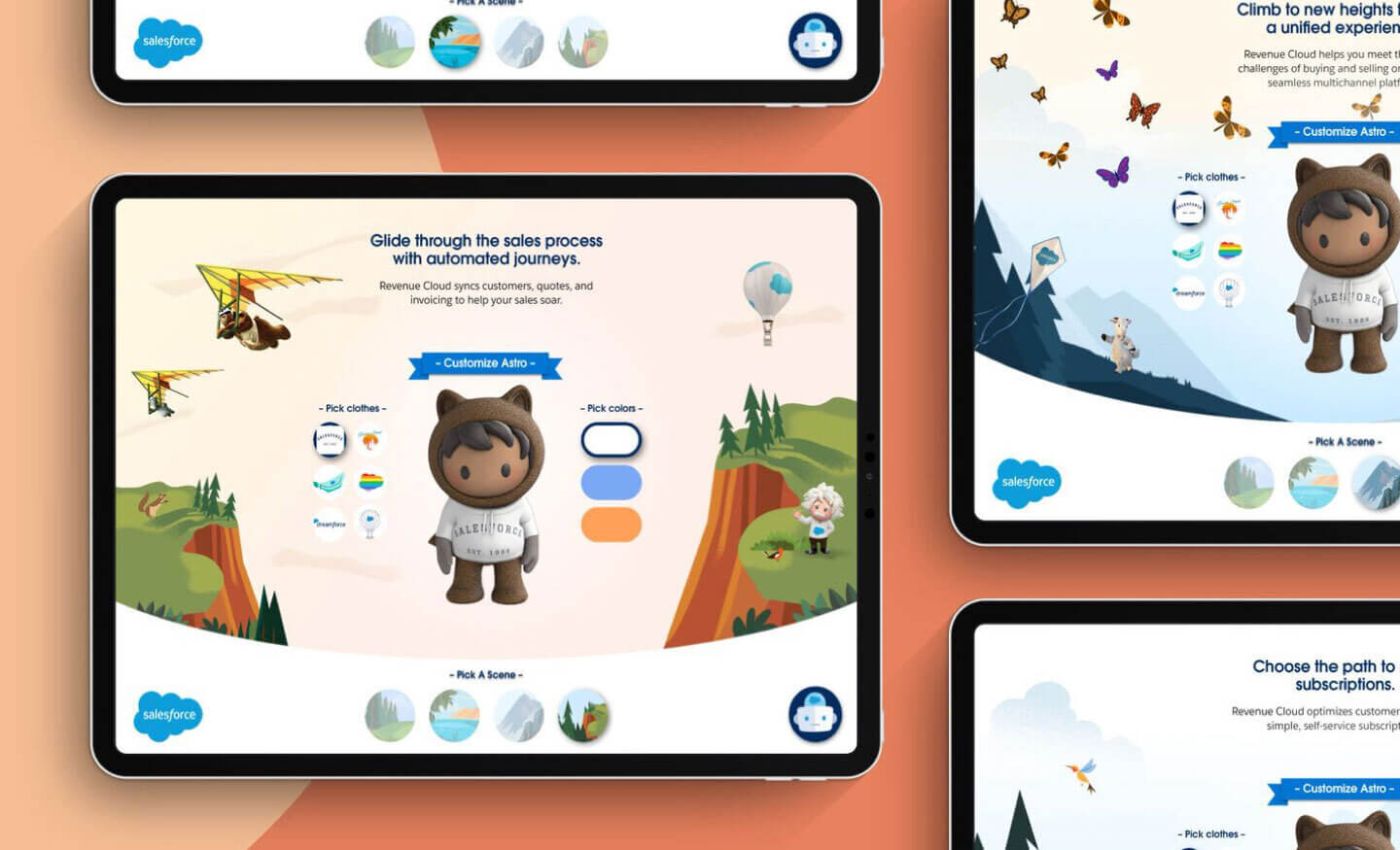 Salesforce Astro site on iPad